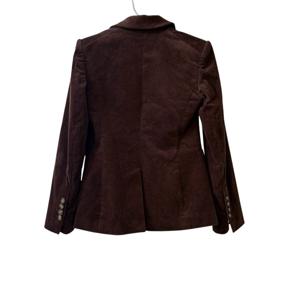 VERONICA BEARD Reagan Corduroy Dickey Jacket Dark Cocoa Brown Sz 0 - Picture 5 of 10